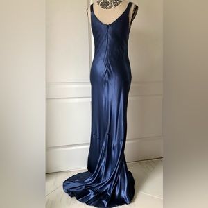 Nieman Marcus ABS Allen Schwartz EXC Y2K/20s 30s Sapphire bias cut gown Size 6